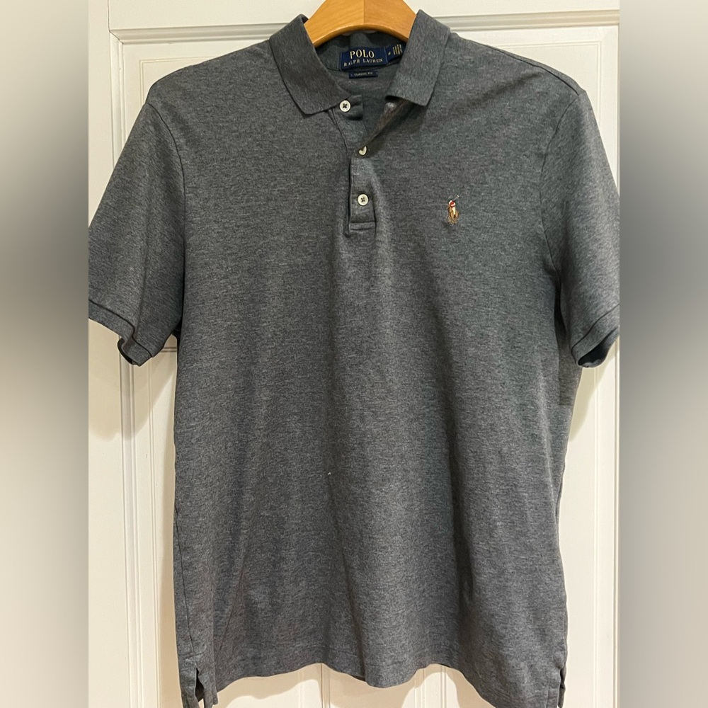 Polo by Ralph Lauren Men's Charcoal Polo Shirt